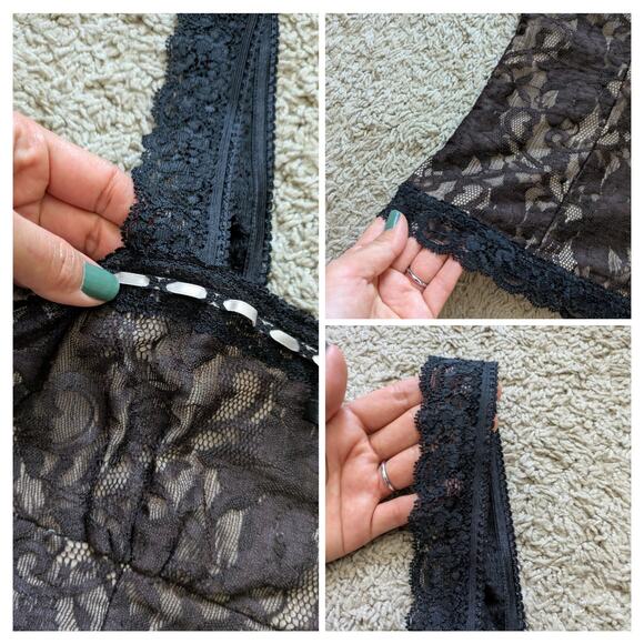 Y2K Doncaster Signature Corset Top Womens M Brown-Black Lace Grunge Whimsigoth - Picture 5 of 7